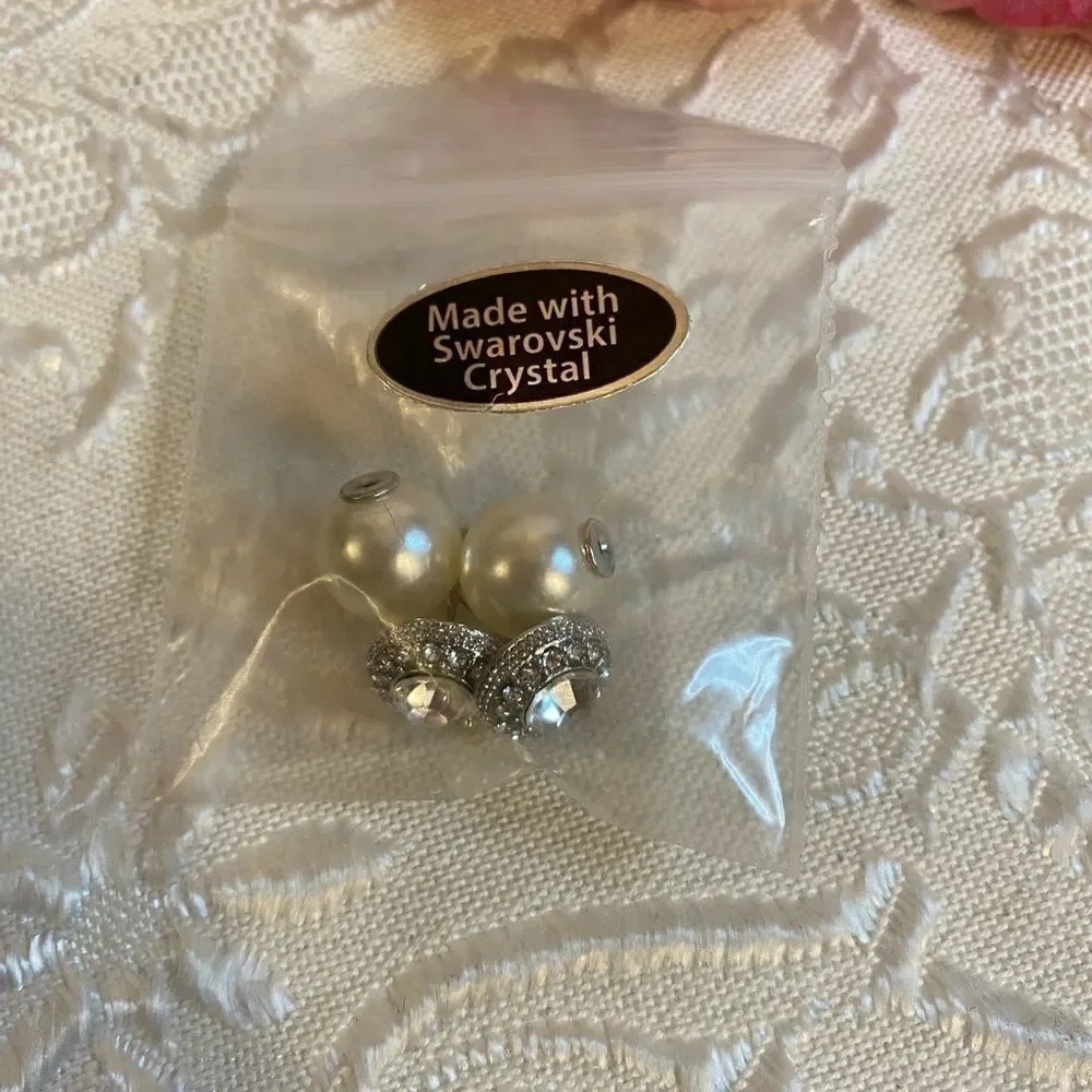 🛍Swarovski Treasure Earrings white Rhodium plated